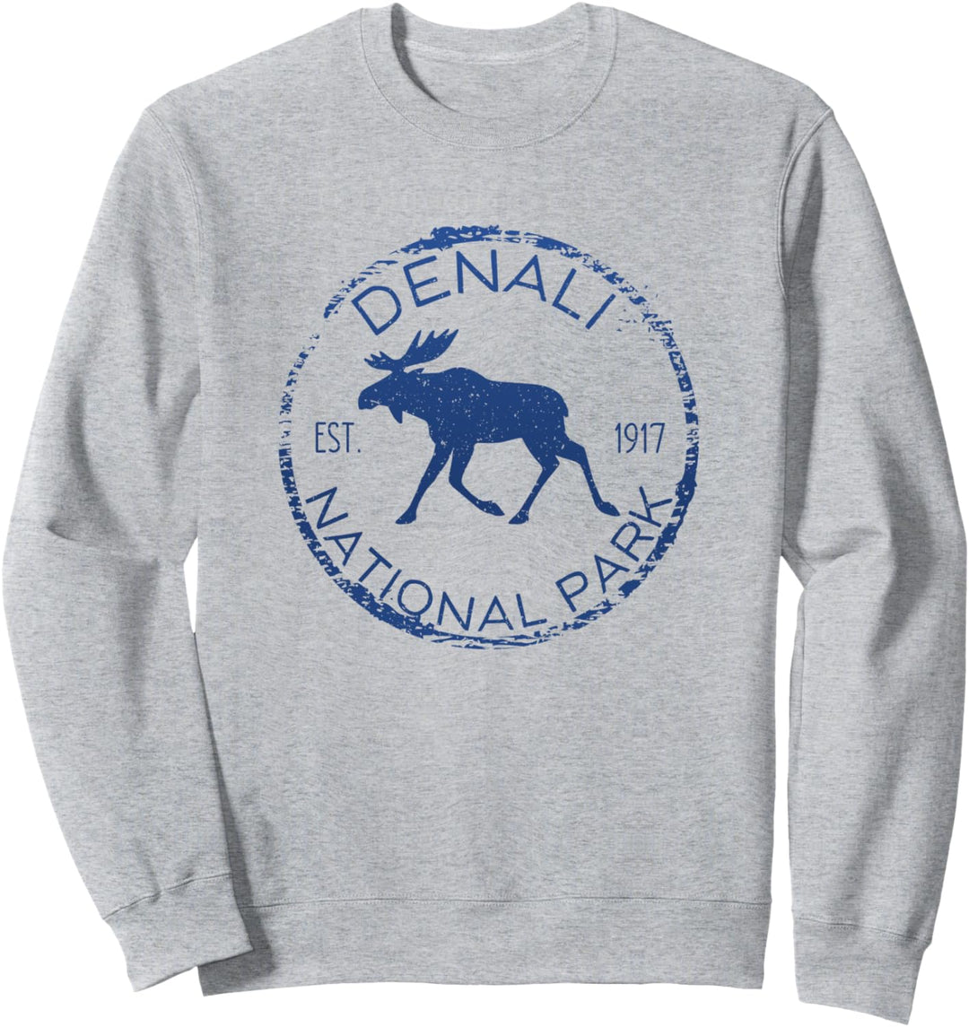 Elch Design Denali National Park Alaska Souvenir Sweatshirt