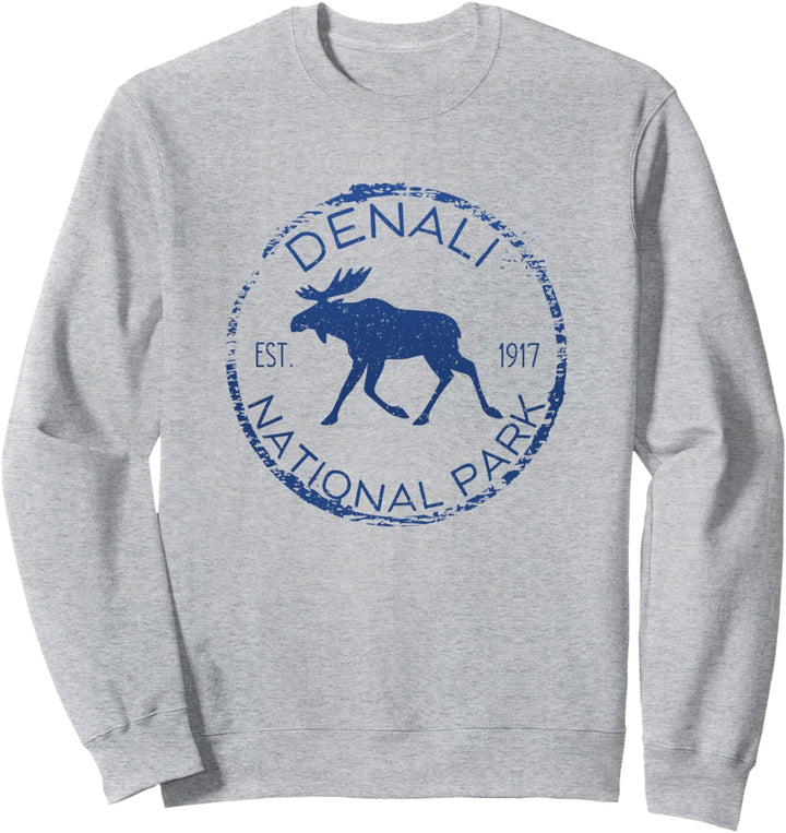 Elch Design Denali National Park Alaska Souvenir Sweatshirt