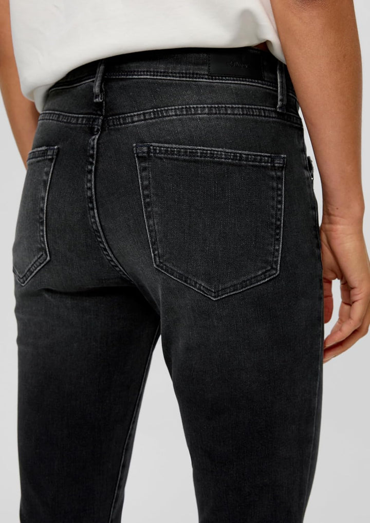s.Oliver Jeans Betsy/Slim Fit/Mid Rise/Slim Leg/Baumwollstretch 32W / 32L Grey/Black, 32W / 32L Grey