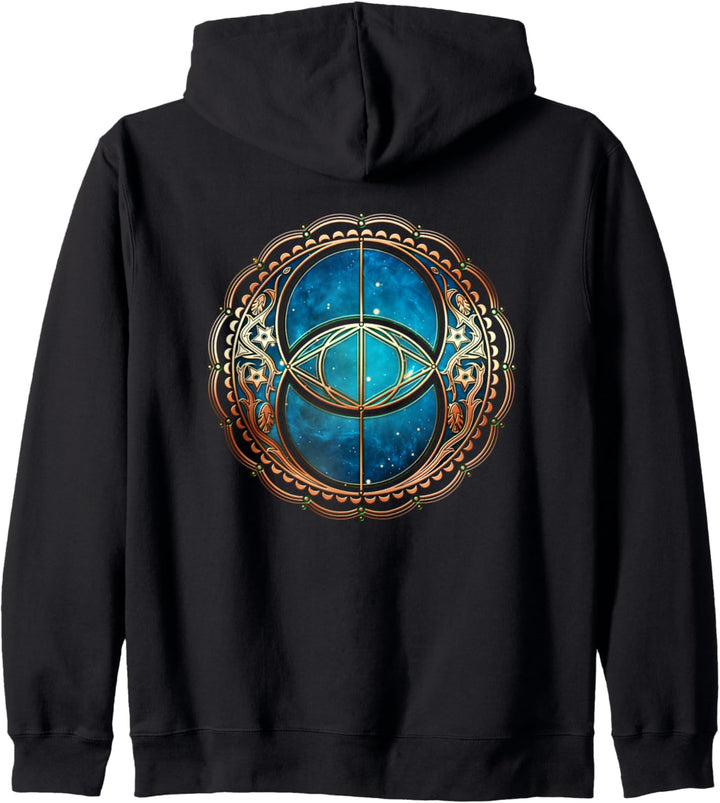 Vesica Piscis, Kelchbrunnen, Symbol, Blume des Lebens, Wicca Kapuzenjacke