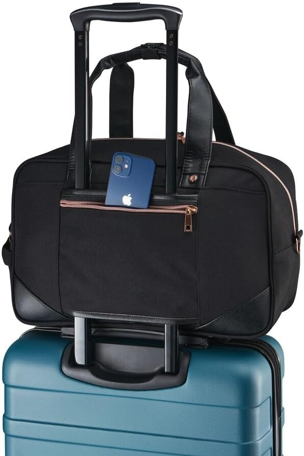Cabin Max Vela Reisetasche, fliegenfrei auf Easyjet, Damen Reisetasche (40 x 25 x 20cm, Schwarz) 40