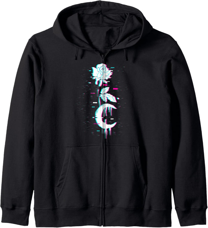 Moon Rose Aesthetic Vaporwave Witchcraft Wicca Satan Kapuzenjacke