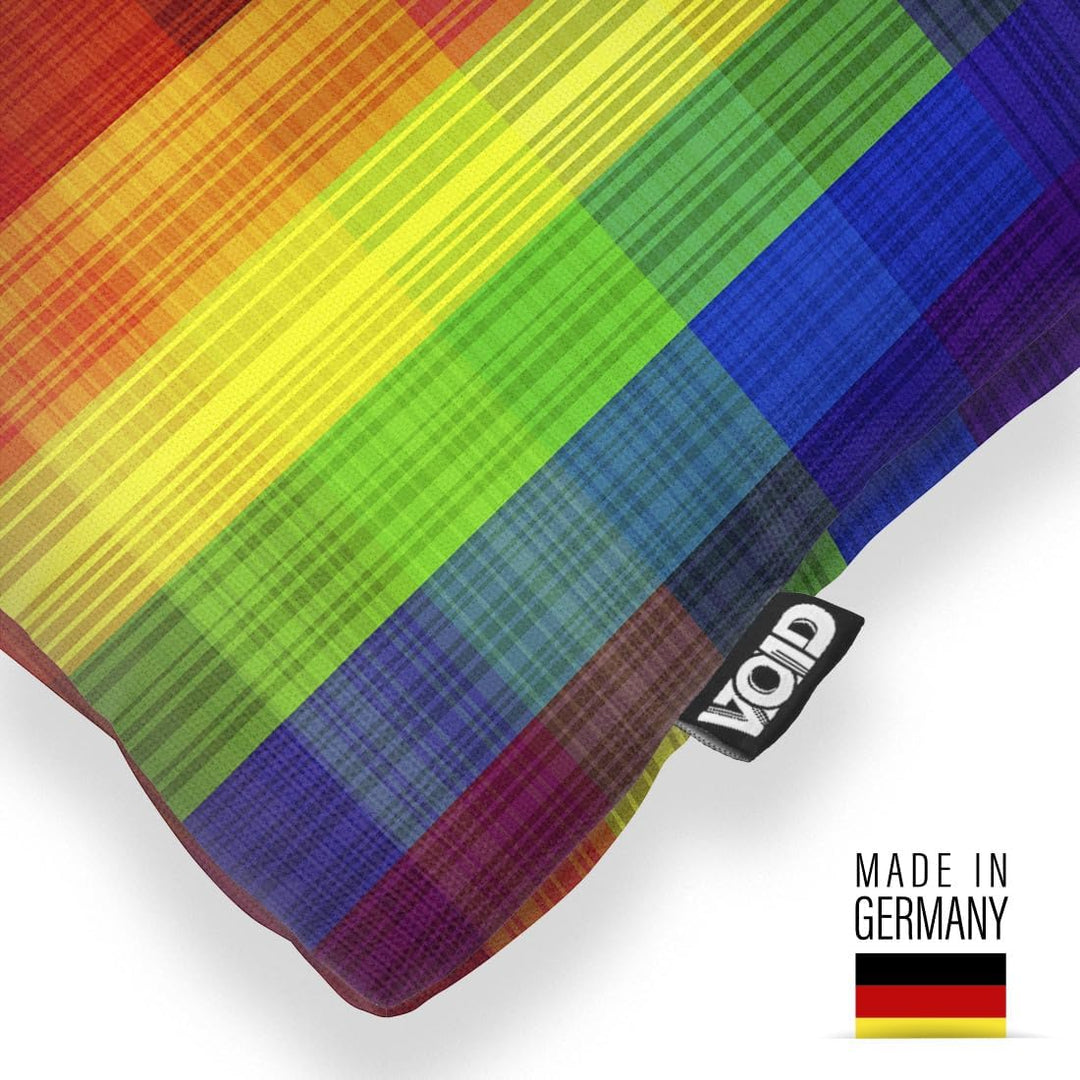 VOID Regenbogen Pride Muster Kissenbezug Kissenhülle Polyester wasserfest Outdoor Indoor, Kissen Grö