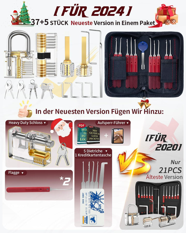 Eventronic 37+5 Stück Lockpicking Set, [2024 Neueste Pioneer Edition &amp; Neues Freischaltungserlebnis]
