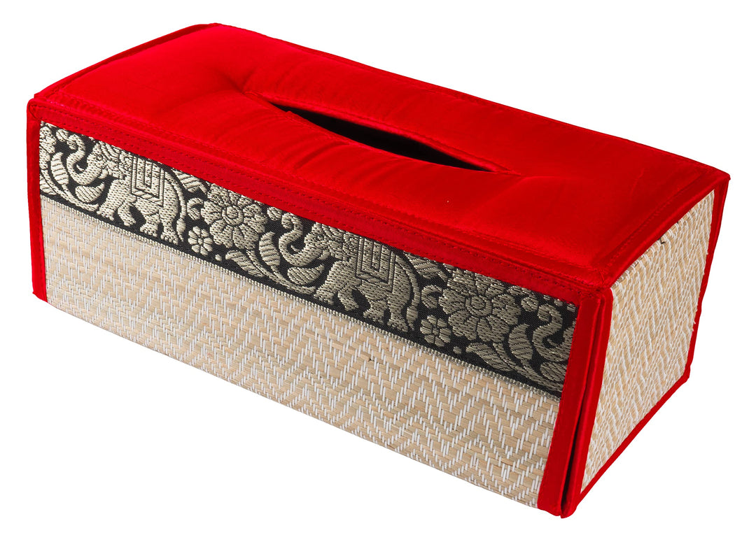 CCcollections Handgefertigte Schutzhülle für Taschentuchboxen aus Schilfrohr – umweltfreundliche Mat