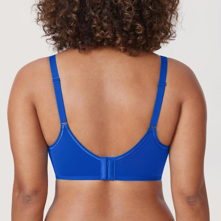 DELIMIRA Damen mit Bügel Nahtlose Vollschalen T-Shirt BH Gepolstert Grosse Grössen 90F Funkelndes Bl