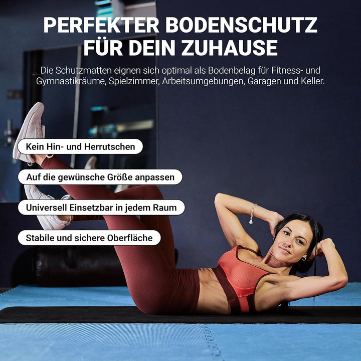 MSPORTS Bodenschutzmatten Set Premium - 8 Schutzmatten in verschiedenen Farben 3,175m² | Bodenschutz