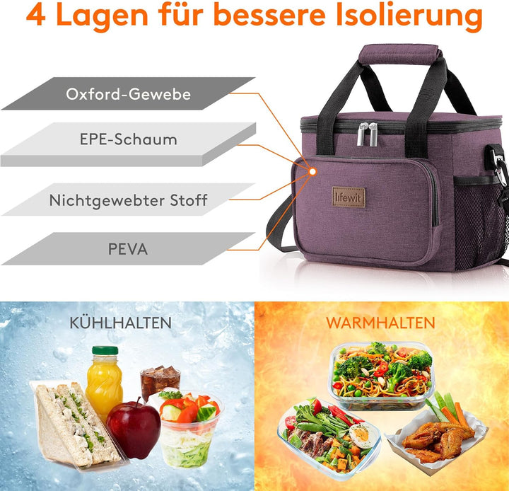 Lifewit Kühltasche Faltbar, Lunchtasche, Thermotasche Isoliertasche Picknicktasche für unterwegs, Tr