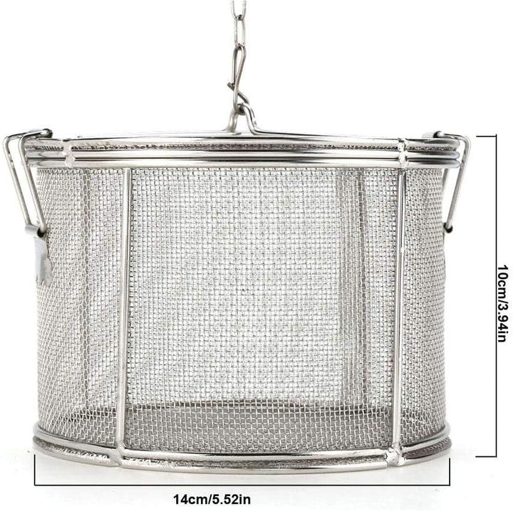 Edelstahl Spice Gewürz Sieb Tea Ball Sieb Suppe Würze Abtrennung Korb Spice Filter - 14 * 10cm 14*10