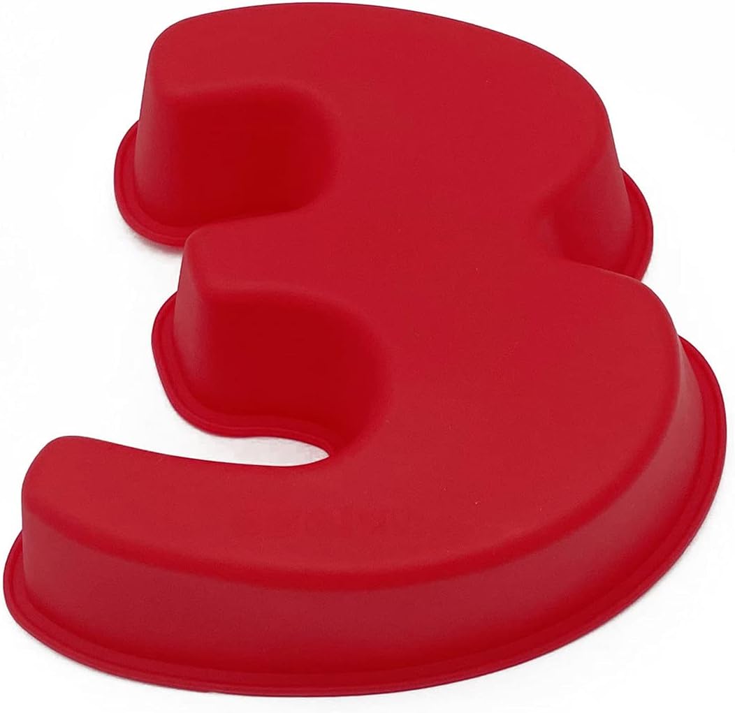 9 Stück mittelgrosse Silikon-Zahlen-Kuchenformen aus Silikon (15,2 cm) 6 inch, 15.2 cm