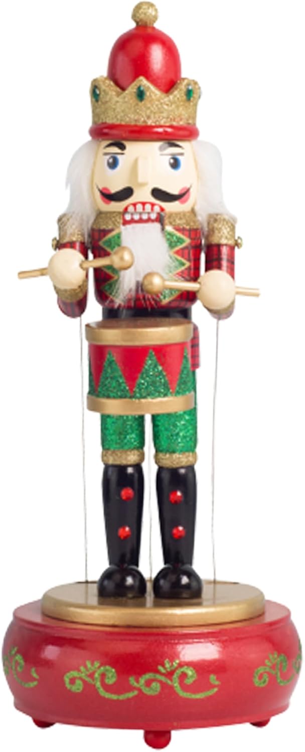 Nussknacker-spieluhr Holz-nussknacker Weihnachtsdekoration Niedliche Uhrwerk-nussknacker-Figuren Mit