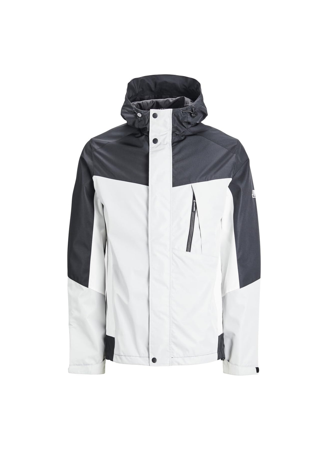 JACK &amp; JONES Herren Jcologan Light Jacket Sn Jacke S Black/Detail:HIGHRISE/WHITE BLOCKING, S Black/D