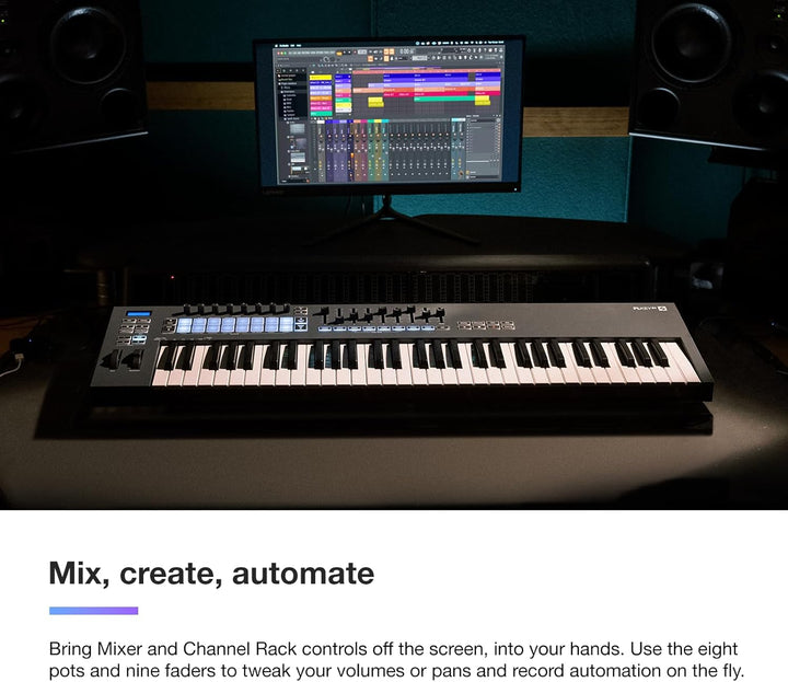 Novation FLkey 49 MIDI-Controller-Keyboard — Nahtlose Integration in FL Studio, mit Akkord- und Skal