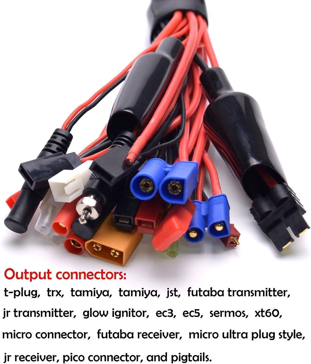 YUNIQUE DEUTSCHLAND 19-in-1 Bananenstecker Lipo Ladegerät Adapter Kabel IMAX / B6 / B6AC / TRX/JST/F