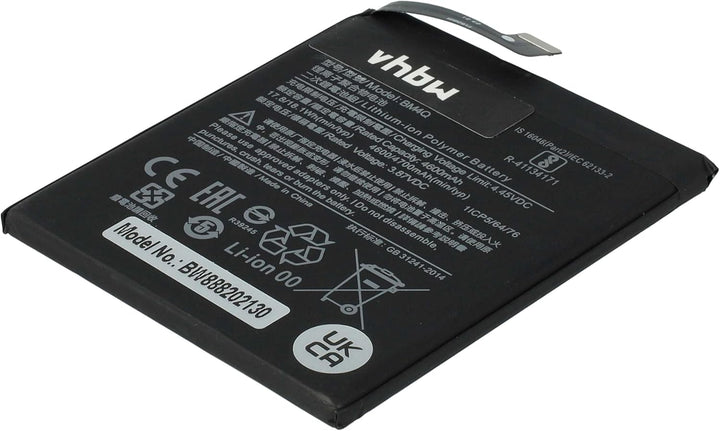 vhbw Akku kompatibel mit Xiaomi Pocophone M2004J11G, Poco F2 Pro 5G Handy Smartphone Telefon (4400 m