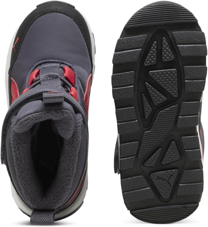 PUMA Unisex Kinder Evolve Boot Puretex Ac+psHigh Boot 21 EU Galactic Gray Tart Cherry Puma Black, 21