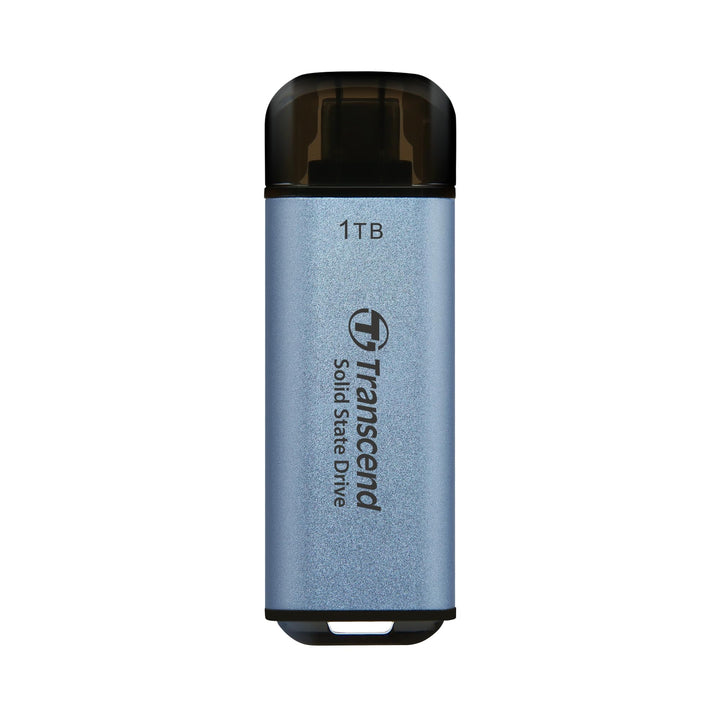 Transcend Portable SSD ESD300C 1TB USB Typ-C 10 Gbit/s PS4/PS5-kompatibel, Blau – TS1TESD300C