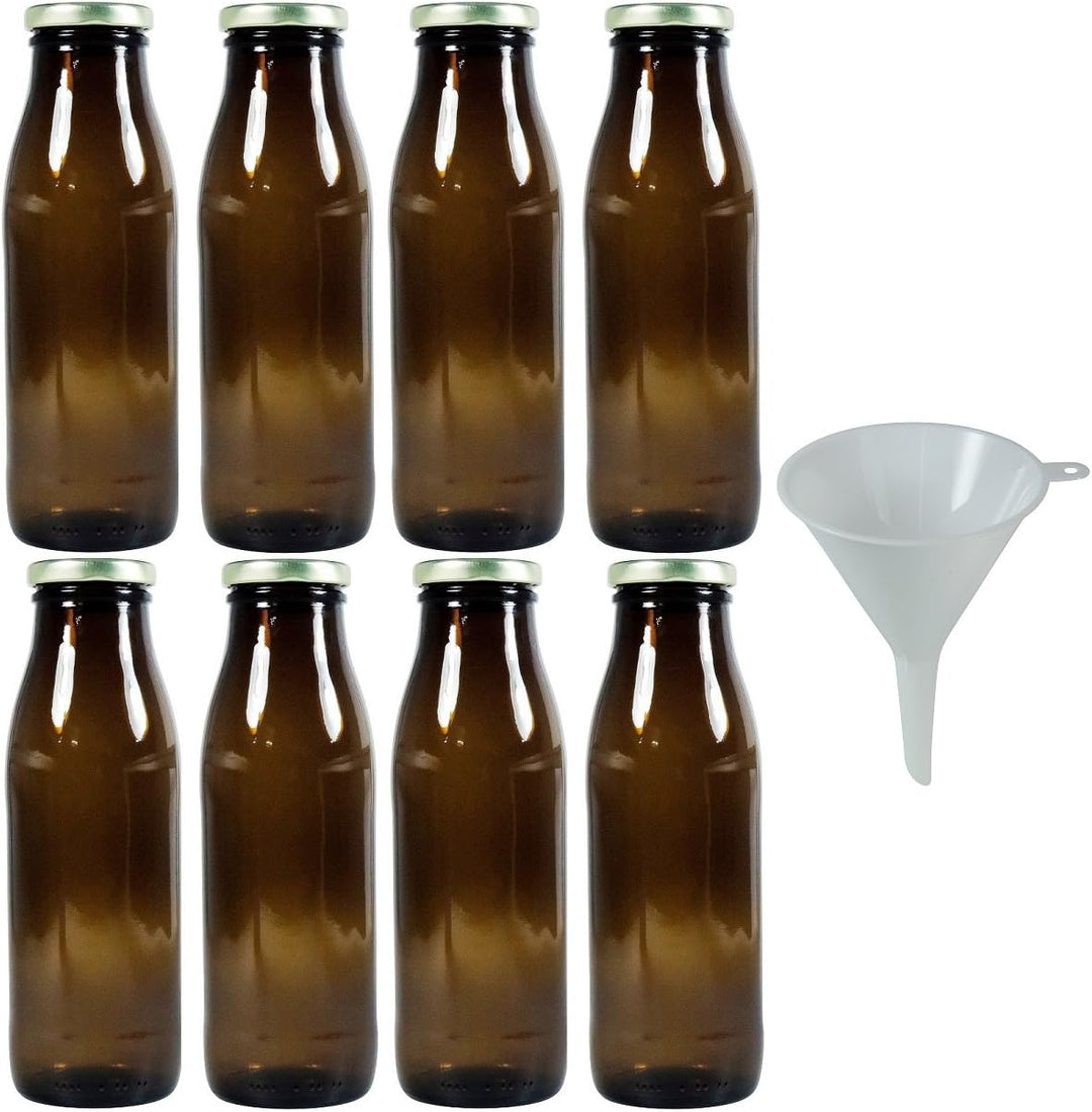 Viva-Haushaltswaren Gabriele Hesse e.K. Milchflaschen mit Schraubverschluss 8x 500ml, Saftflasche zu