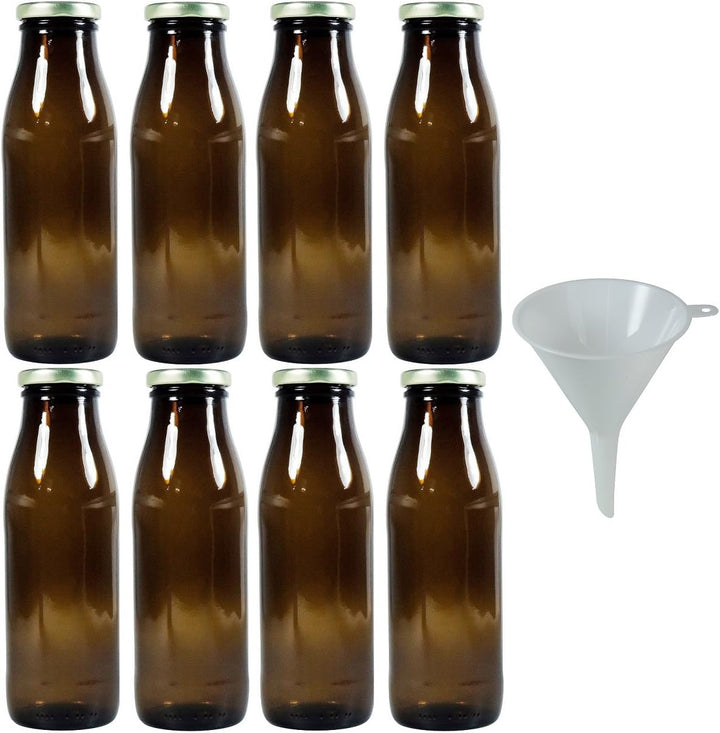 Viva-Haushaltswaren Gabriele Hesse e.K. Milchflaschen mit Schraubverschluss 8x 500ml, Saftflasche zu