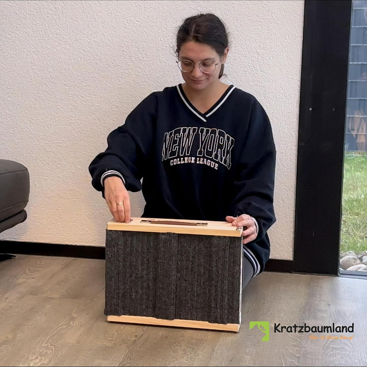 Kratzbaumland Hunde- und Katzenrampe faltbar und höhenverstellbar für Hunde und Katzen Hundetreppe K