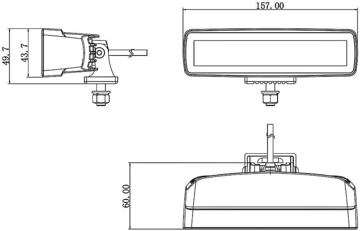 AdLuminis Blackline LED Arbeitsscheinwerfer 30 Watt 2550 Lumen, Spot, Zusatzscheinwerfer, Arbeitssch