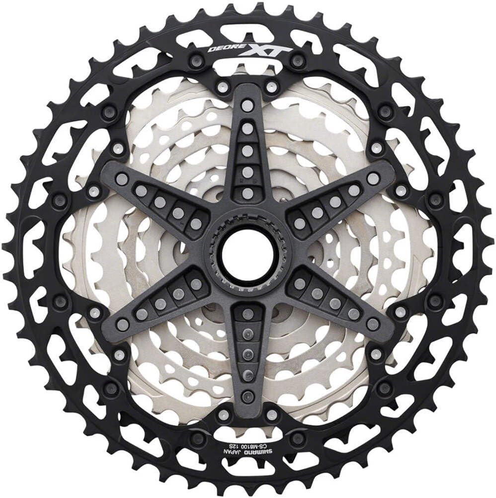 Shimano XT CS-M8100 Cassette - 12-Speed, Silver/Black, Mirco Spline 12-fach, 12-fach