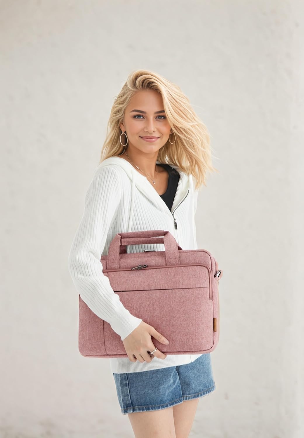 DOMISO 14 Zoll Laptop Tasche Aktentasche Schultertasche Wasserdicht Notebooktasche für 14" Lenovo Id