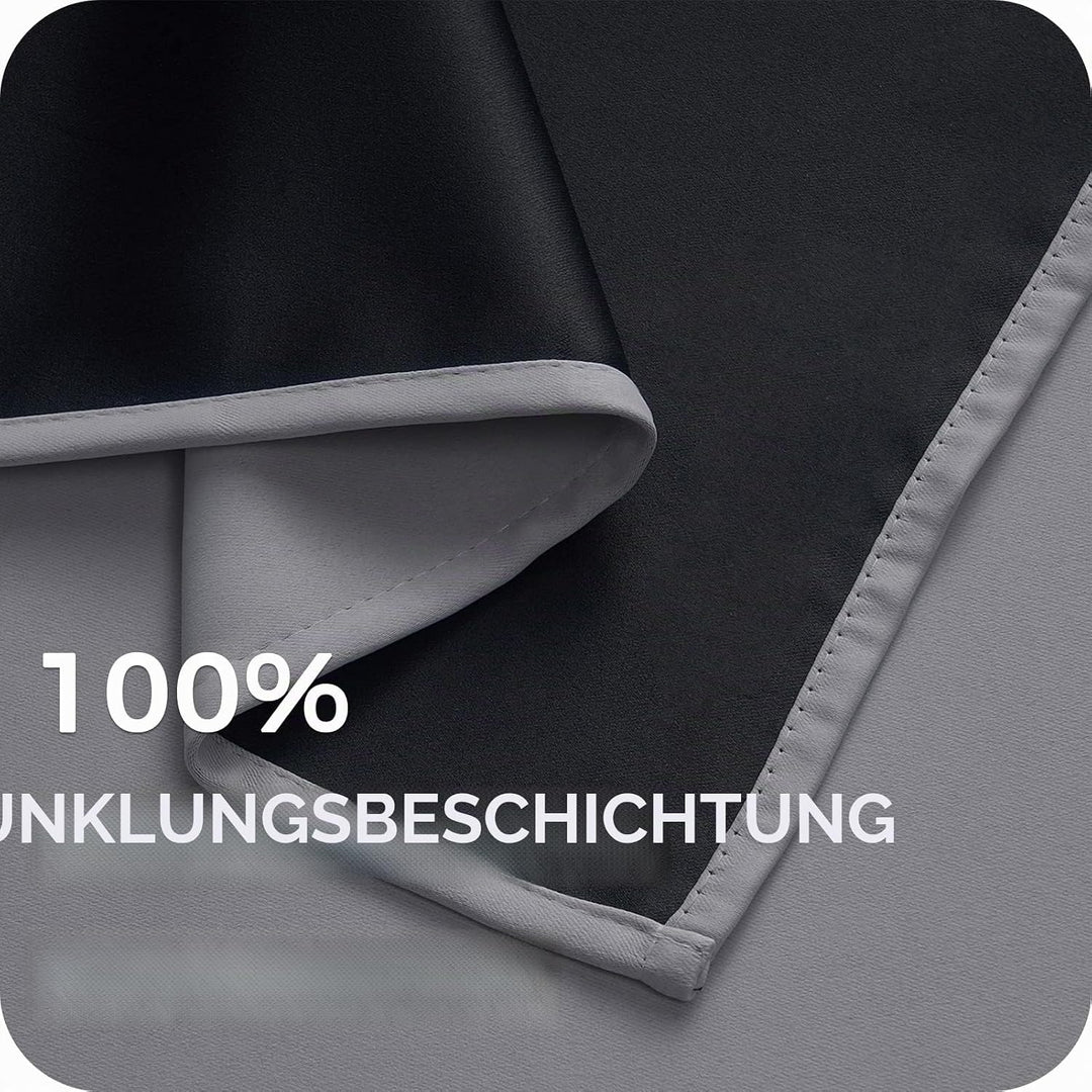 MRTREES Thermovorhang Kälteschutz Hellgrau Gardinen Blickdicht 2er Set Hellgrau 240x140 cm (HxB) Bli