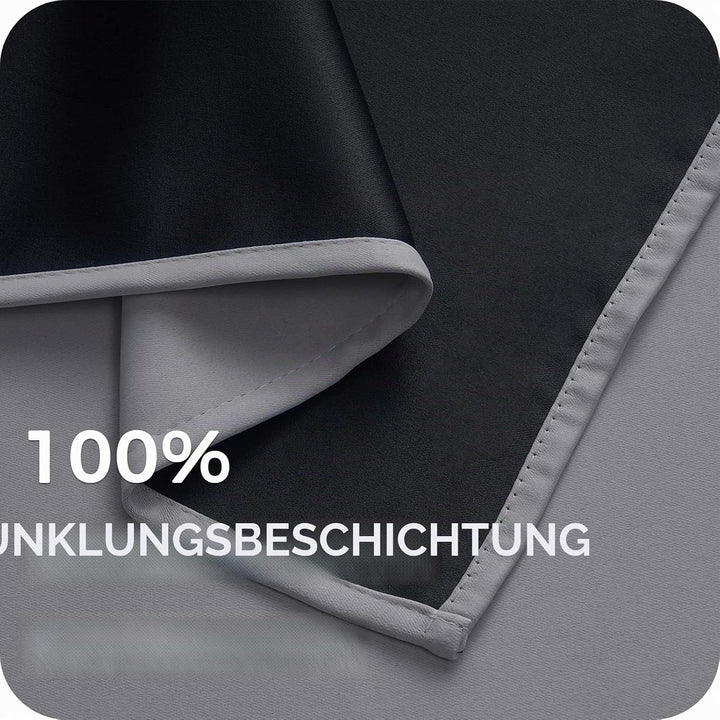 MRTREES Thermovorhang Kälteschutz Hellgrau Gardinen Blickdicht 2er Set Hellgrau 240x140 cm (HxB) Bli