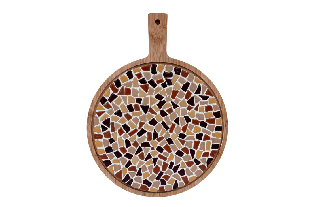 Little Creations mosaik Servierbrett Rund | DIY Bastelset Erwachsene | Gestalte deine eigene Servier