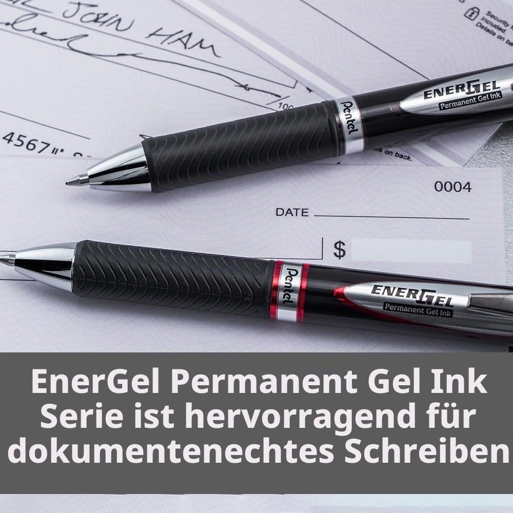 Pentel BLP77-CX EnerGel Xm Dokument mit Druckmechanik Wasserfeste, 12 Stück, blau 12 blau, 12 blau