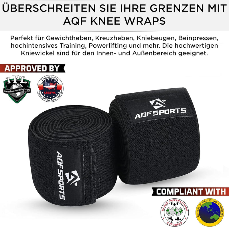 AQF Kniebandage, Kraftraining Kniebandage Männer Damen - IPL USPA Genehmigt Fitness Knieschützer, El