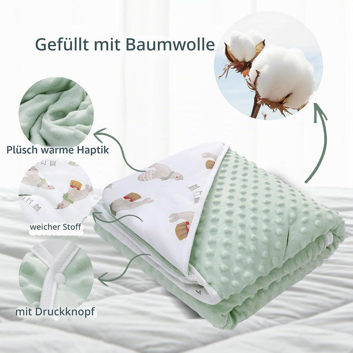 Miracle Baby Einschlagdecke Babyschale Winter Baumwolle Reversible Decke Universal Kuscheldecke 90x9