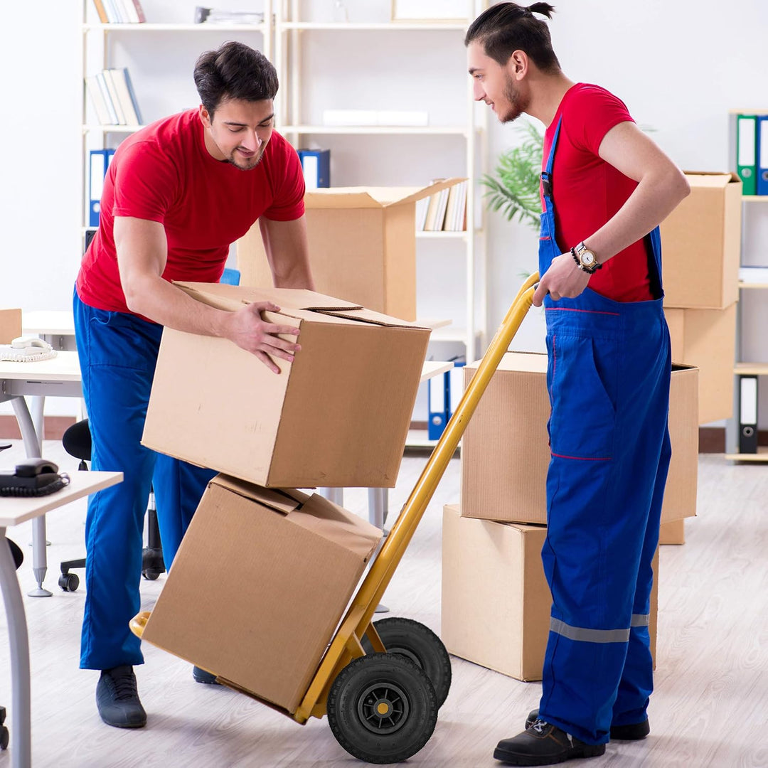 4 x Sackkarrenrad, 3.00-4, luftbereift, Ersatzrad mit Kunststofffelge, 260x85mm, Ø Achse 25mm, Kompl