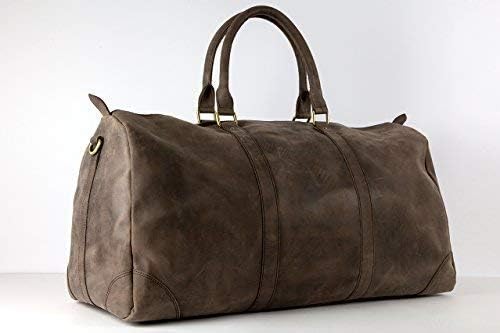 HOLZRICHTER Berlin No 8-2 (L) - Premium Weekender Reisetasche, Sporttasche & Handgepäck aus Leder -