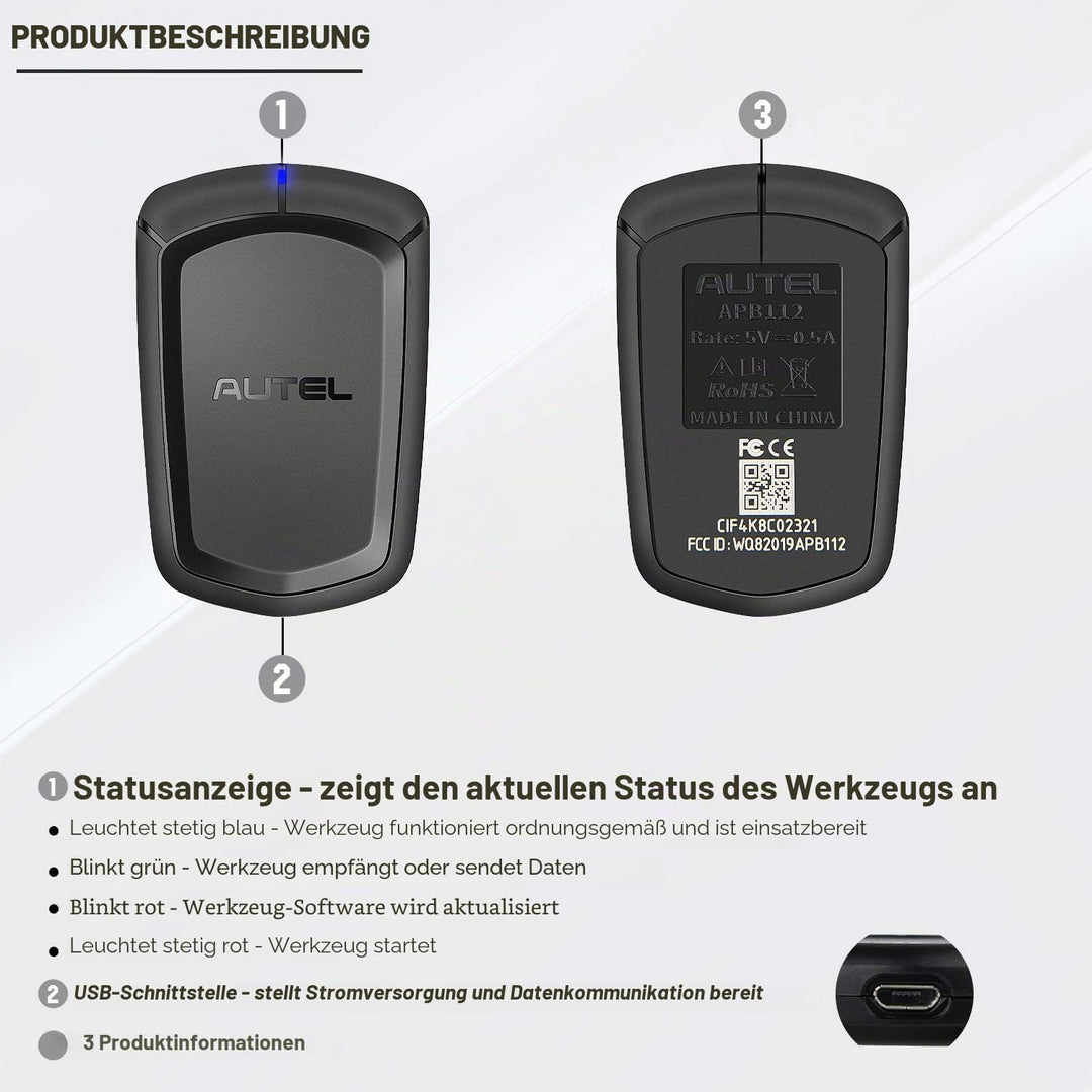 Autel APB112 Auto Smart Schlüssel Simulator für Autel MaxiIM IM508, IM608, IM608 PRO, MX808IM und OT