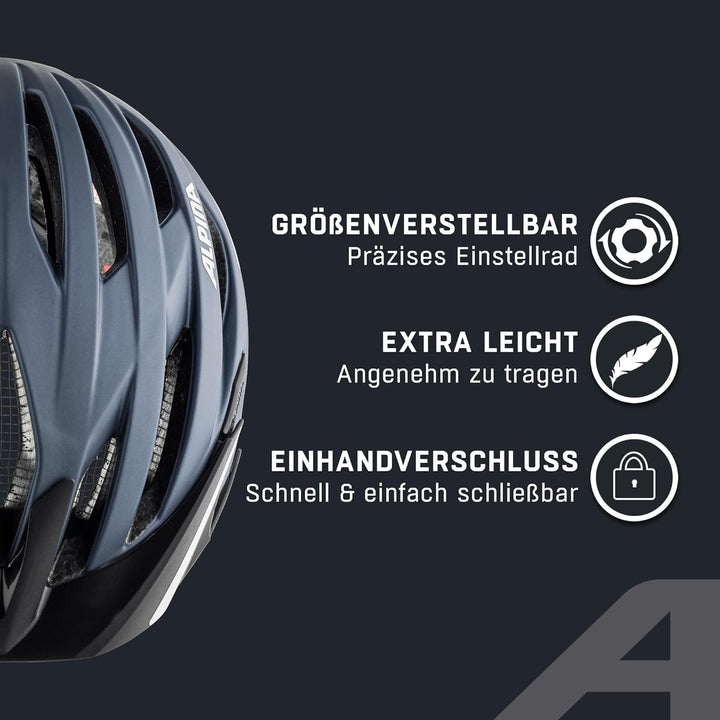 ALPINA HAGA - Stossabsorbierender, Sicherer & Optimal Anpassbarer Urban Fahrradhelm Mit Integriertem