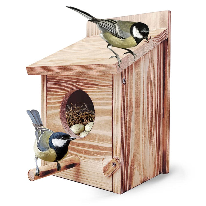 Nistkasten Bausatz Rotkehlchen, Nistkasten für Meise, Vogelhaus Wetterfest aus Holz, Vogelhäuschen Z