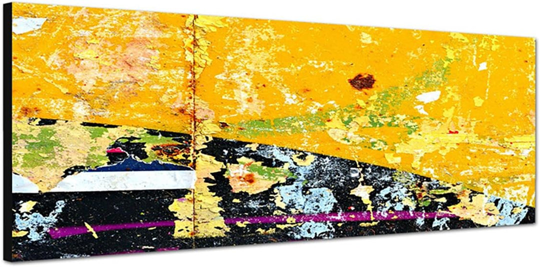 Paul Sinus Art Panoramabild auf Leinwand und Keilrahmen 150x50cm Malerei Graffiti Poster Grunge abst