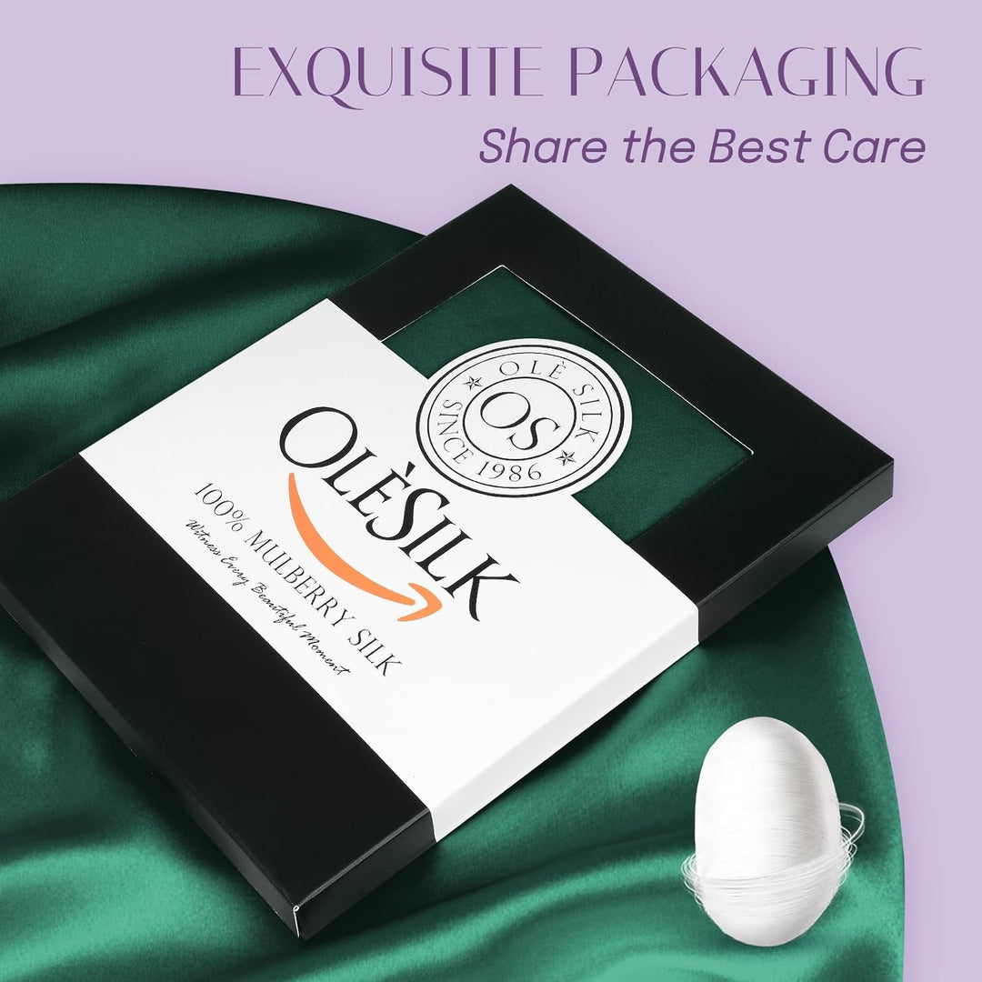 OLESILK Seide Kissenbezug Kissenhülle Haar- und Hautpflege mit Verstcktem Reissverschluss 19 Momme 2