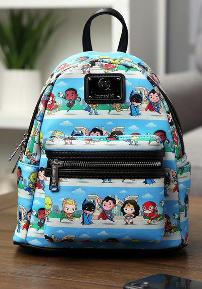 Loungefly DC Superheroes Chibi Lineup Mini Rucksack Einheitsgrösse, Einheitsgrösse