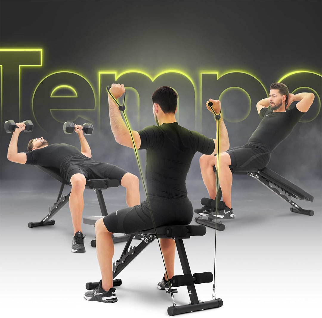 Zipro klappbare Trainingsbank, Bankdrücken, Fitnessbank, Multifunktion Sit up bank, Fitnessgeräte, F