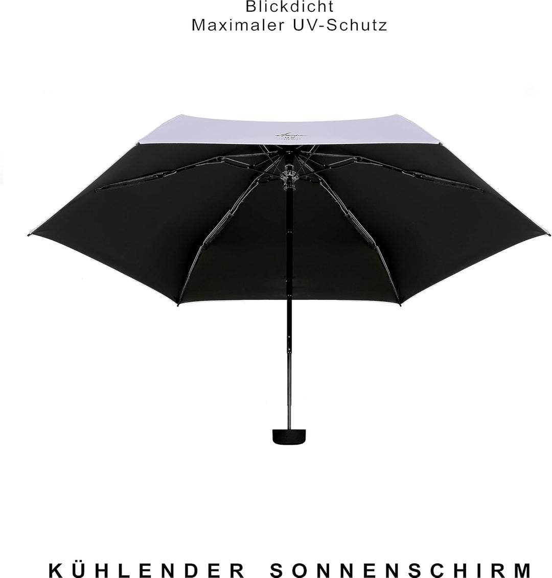 AMBRA Sturmfester Mini Reise-Regenschirm mit UV-Schutz Flieder, Flieder
