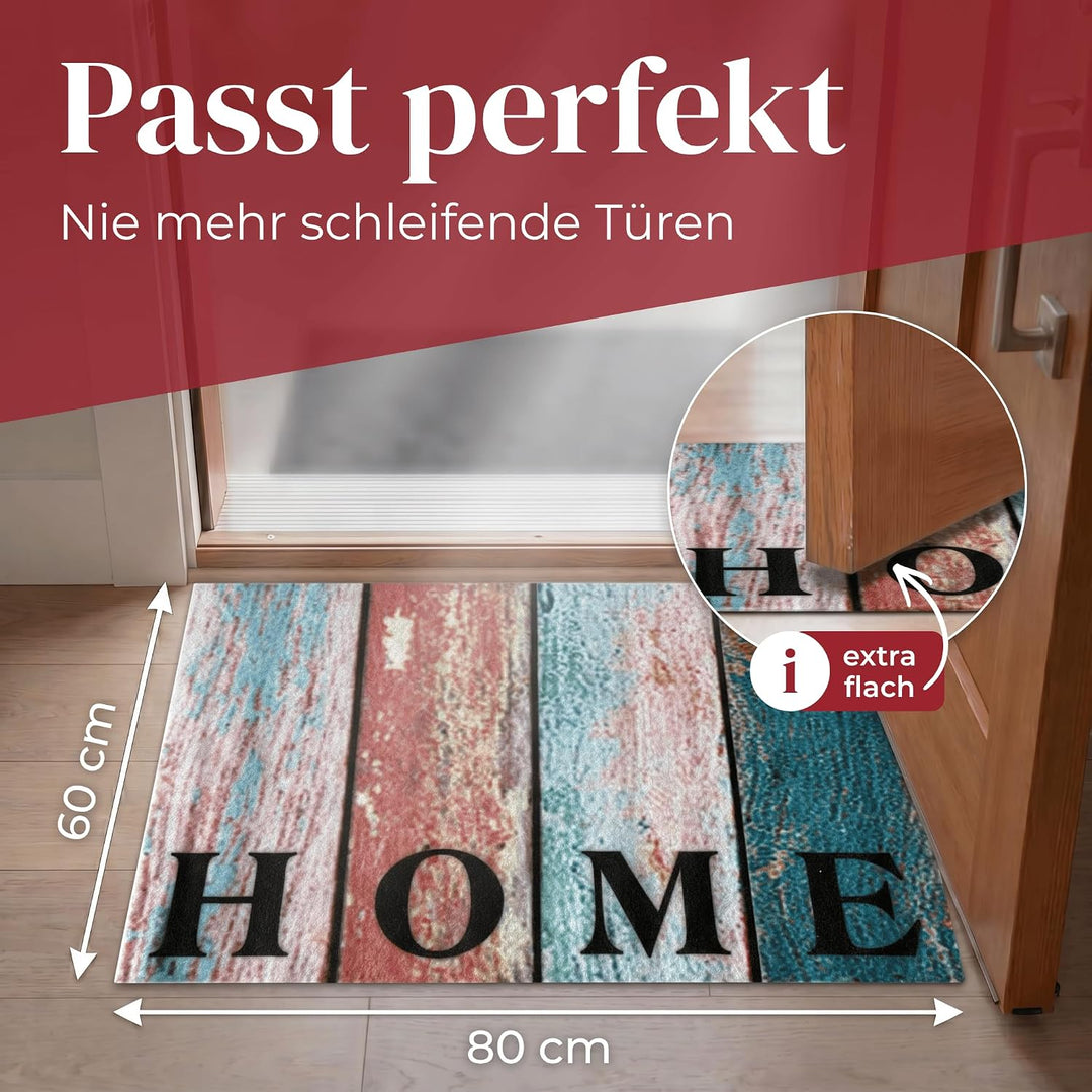 Hochwertige Fussmatte 60x80 cm (Large) – Schmutzfangmatte für Innen &amp; Aussen, rutschfest mit hoher S