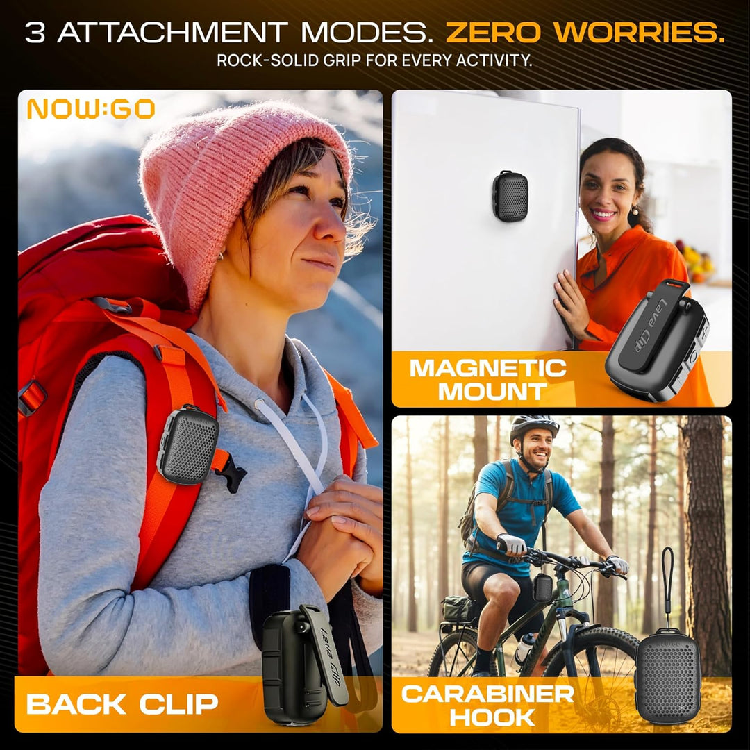 Lava Clip Tragbarer Bluetooth Lautsprecher Klein – 12 Std. Wiedergabezeit, Wasserdicht, 5W Starker S
