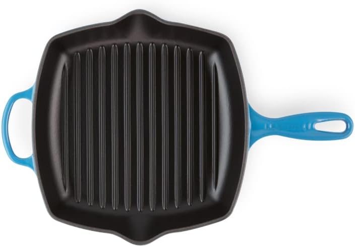LE CREUSET Signature Gusseisen-Grillpfanne, Quadratisch, 26 cm, Für alle Herdarten inkl. Induktion g