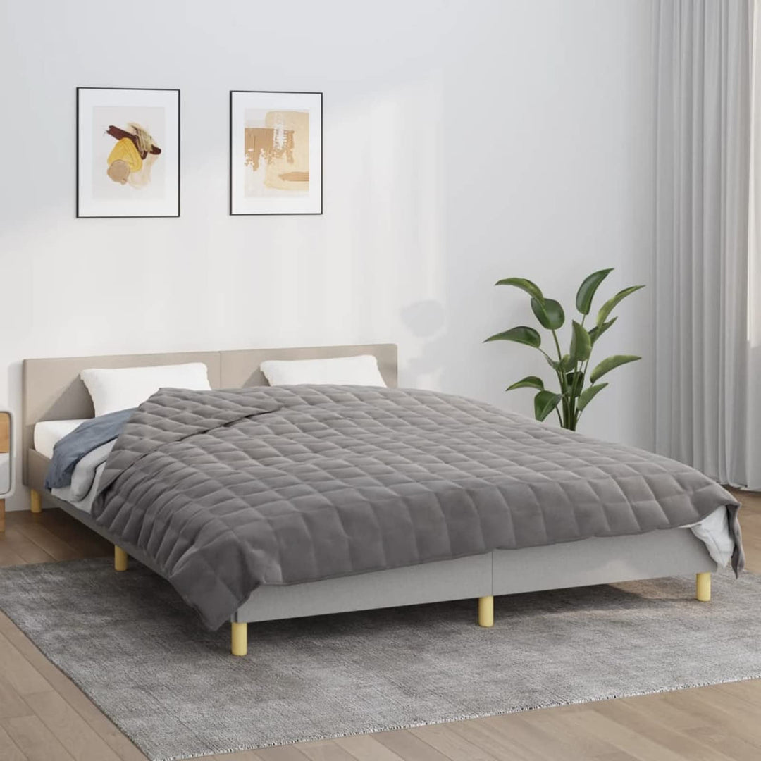 Homgoday Gewichtete Decke, Grau, 200 x 230 cm, 13 kg, Stoff, Möbel warme und bequeme Decke, hochwert