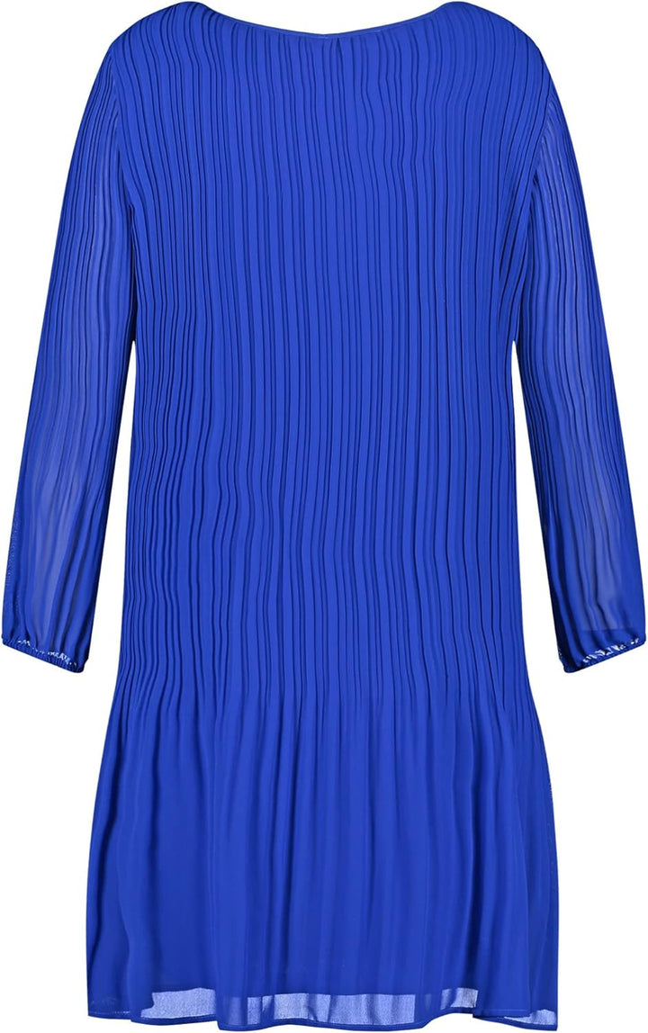 SAMOON Damen 180017-21040 Kleid Gewebe, Brigth Blue, 52