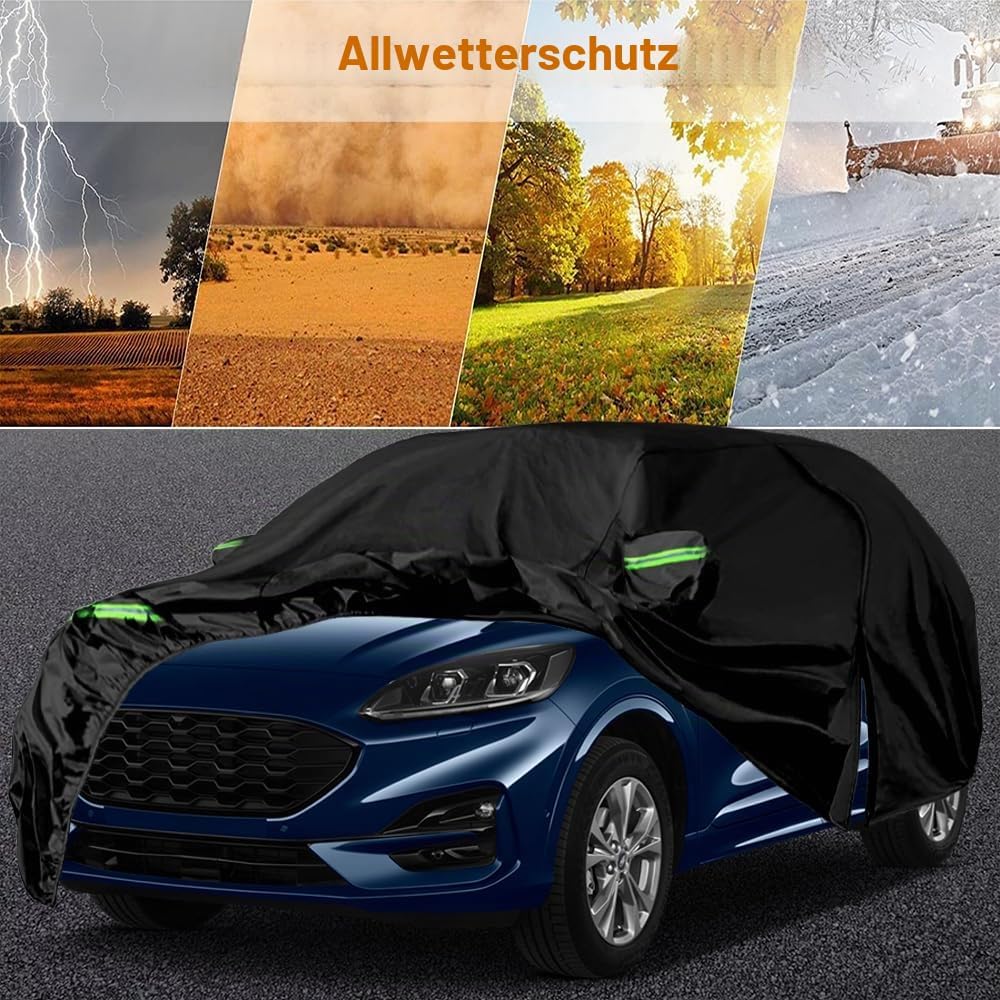 Autoabdeckung Wasserdicht Kompatibel mit Ford Kuga 2008-2024, Atmungsaktiv Vollgarage Autoplane für