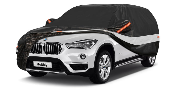 Autoabdeckung SUV 100% Wasserdicht, Auto Abdeckplane für SUV Vollgarage Regen Sonne Staub UV Schutz.